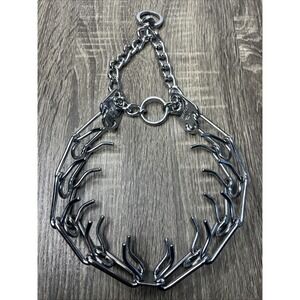 Herm Sprenger Chrome Heavy 4mm Swivel Prong Training 25" Collar Extra Large Dog